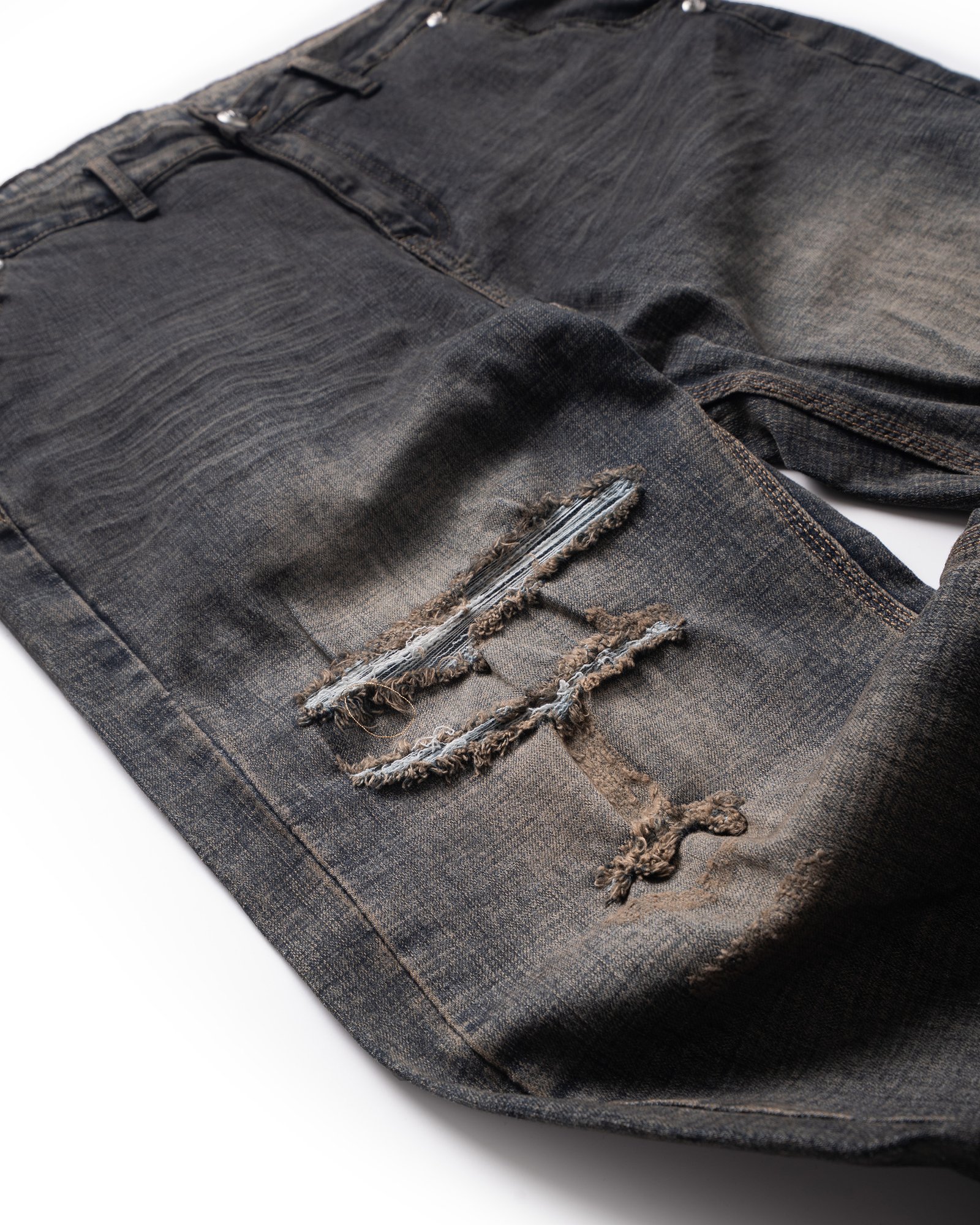VL FADE TEAR WIDE JEANS